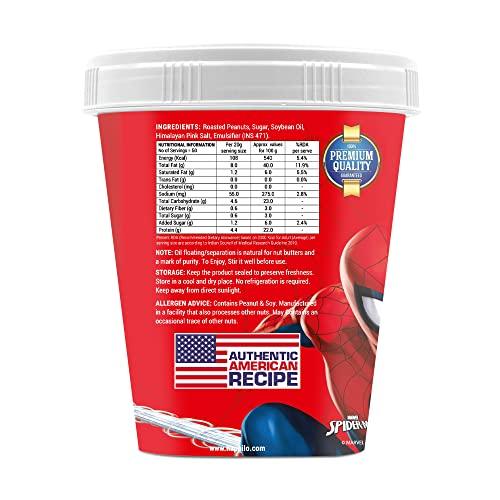Happilo Happilo Spider Man Marvel Edition Classic Peanut Butter Crunchy 1kg, High Protein and Fiber, Vegan, No Trans Fat Naturally Gluten Free, No Added Colour & Flavour