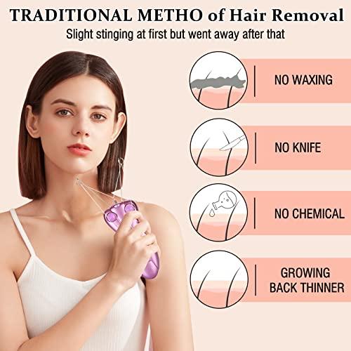 TFW ECVISION Electric Shaver Ladies Epilator Facial Hair Epilator Facial Hair Remover Pull Faces Delicate Beauty Epilator Pull Face Device Depilation (Pink)