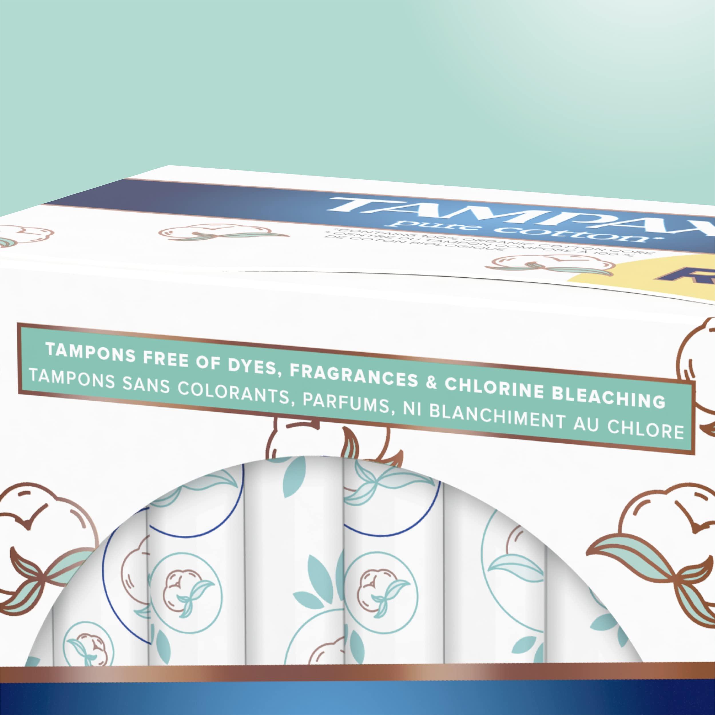 Tampax TAMPAX Pure 100% Organic Cotton Core Super Absorbency Tampons - 24 ct
