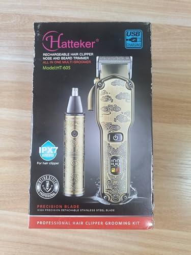 Hatteker Hatteker Professional Hair Clipper Hair Trimmer Beard Trimmer Waterproof Hair Cutting Kit Barber Clipper Cordless Nose Trimmer Detail Trimmer