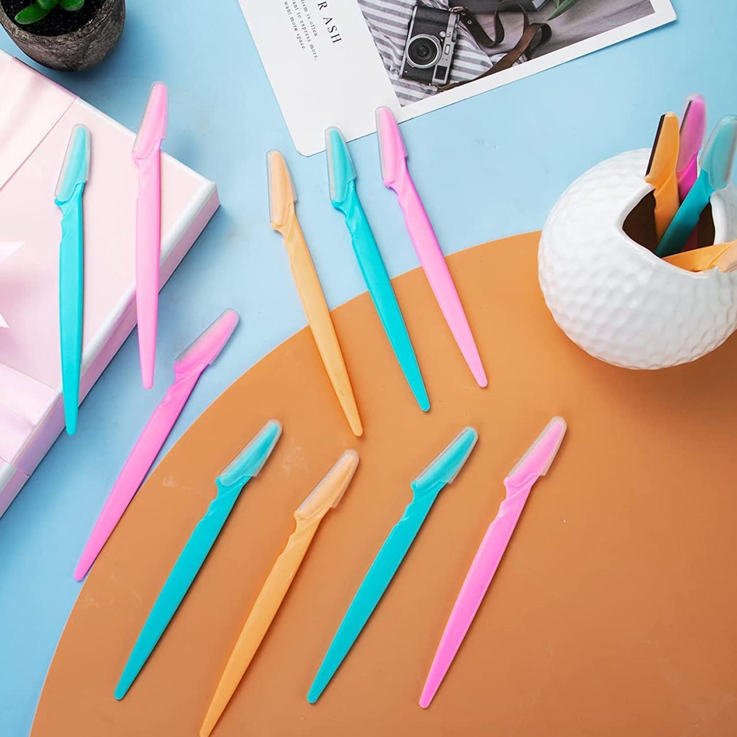 CARAPACE CARAPACE Reusable Face Razor For Women | Exfoliating Dermaplaning Tool | Dermaplane Razor for Eyebrows, Upper lips, Chin, Side Locks, Forehead | 3 Razor per Set for facial hair removal (1)