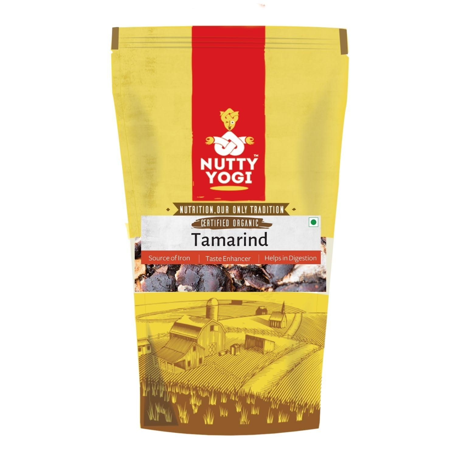 NUTTY YOGI Nutty Yogi Organic Tamarind | Cooking | Natural & Fresh | Ready to Eat | Tamarind Paste for Cooking|500g