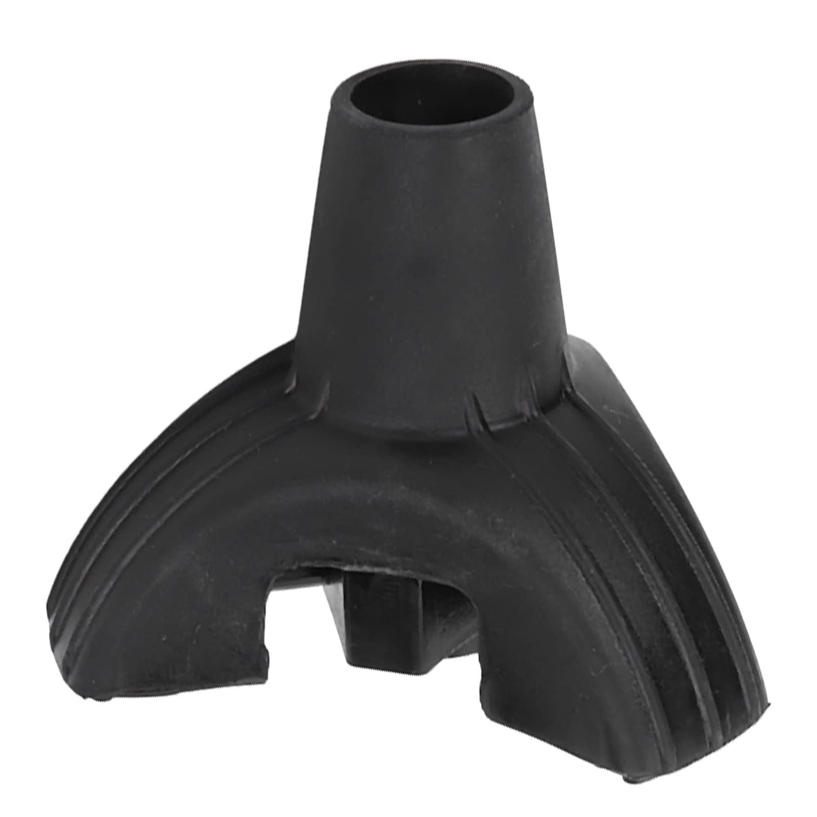 Dioche Walking Canes Tripod Pads, Soft Silicone Prevent Slipping Fall Walking Sticks Foot Pad 22mm for Most Walking Stick