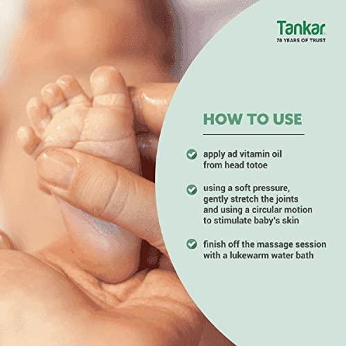 TANKAR Tankar Gro Healthy ADE Vitamin Baby massage Oil for growth and vigour of babies, contains vitamin A, D, E and olive oil | Safe all skin type 170ML (Pack of 2)