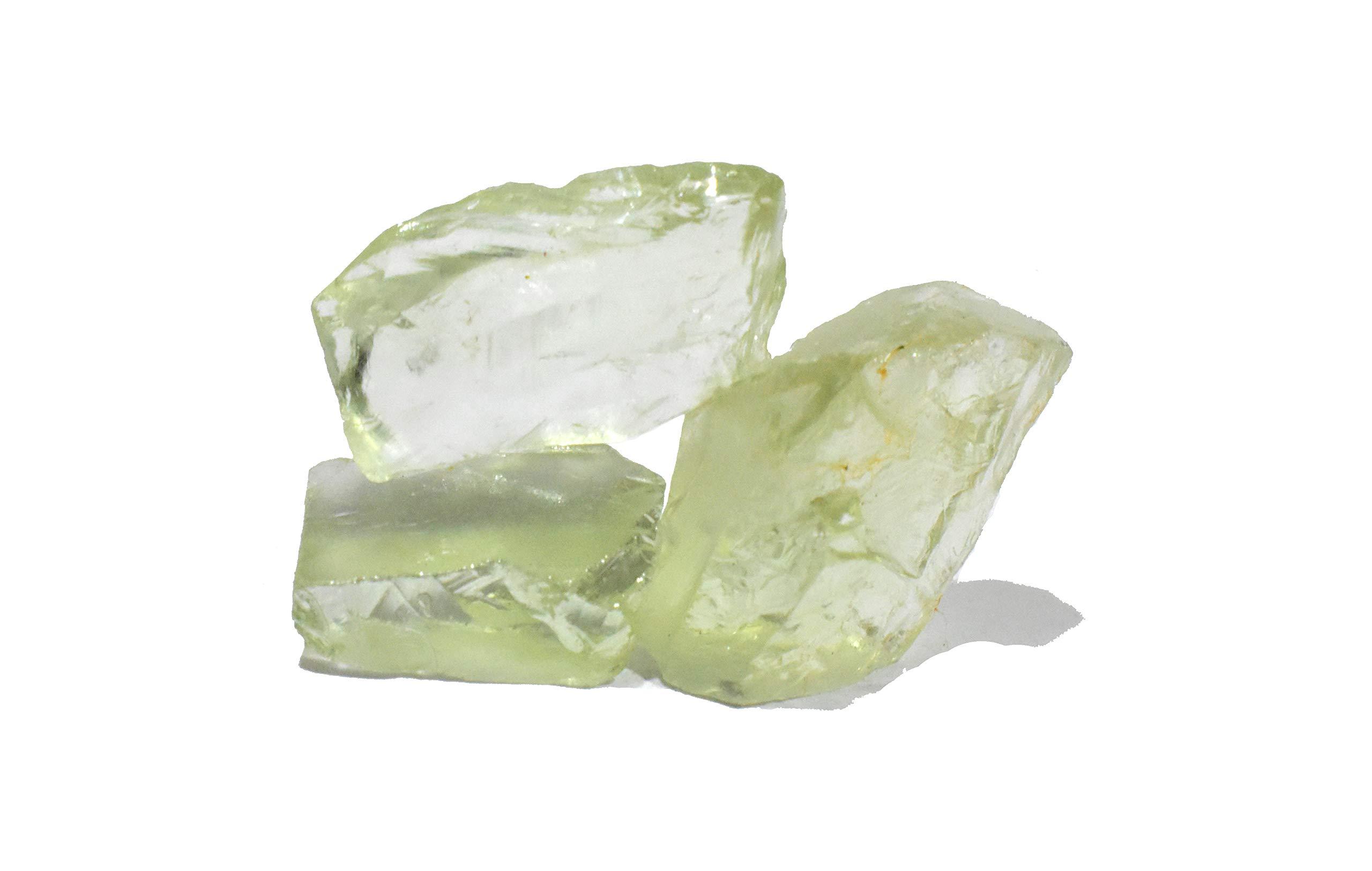 Pyramid Tatva Pyramid Tatva Raw - Prasiolite Green Amethyst Small 25 gm Rough Stone Natural Healing Crystal Stone Reiki Chakra Balancing