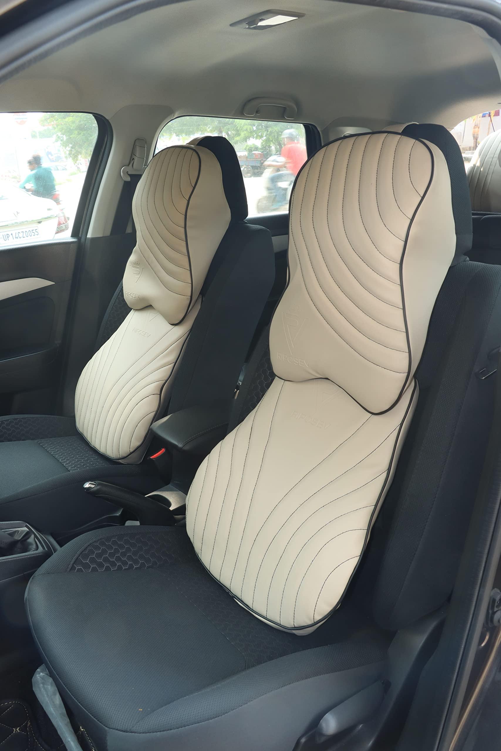 RIPOSEV RIPOSEV DREAMER SITMAX Orthopedic Full Lumbar Support for Chair & Car Seat Backrest Cushion for Back Pain Relief - Back Rest Support Back Support Pillow Memory Foam Cushion(Royal Beigh)