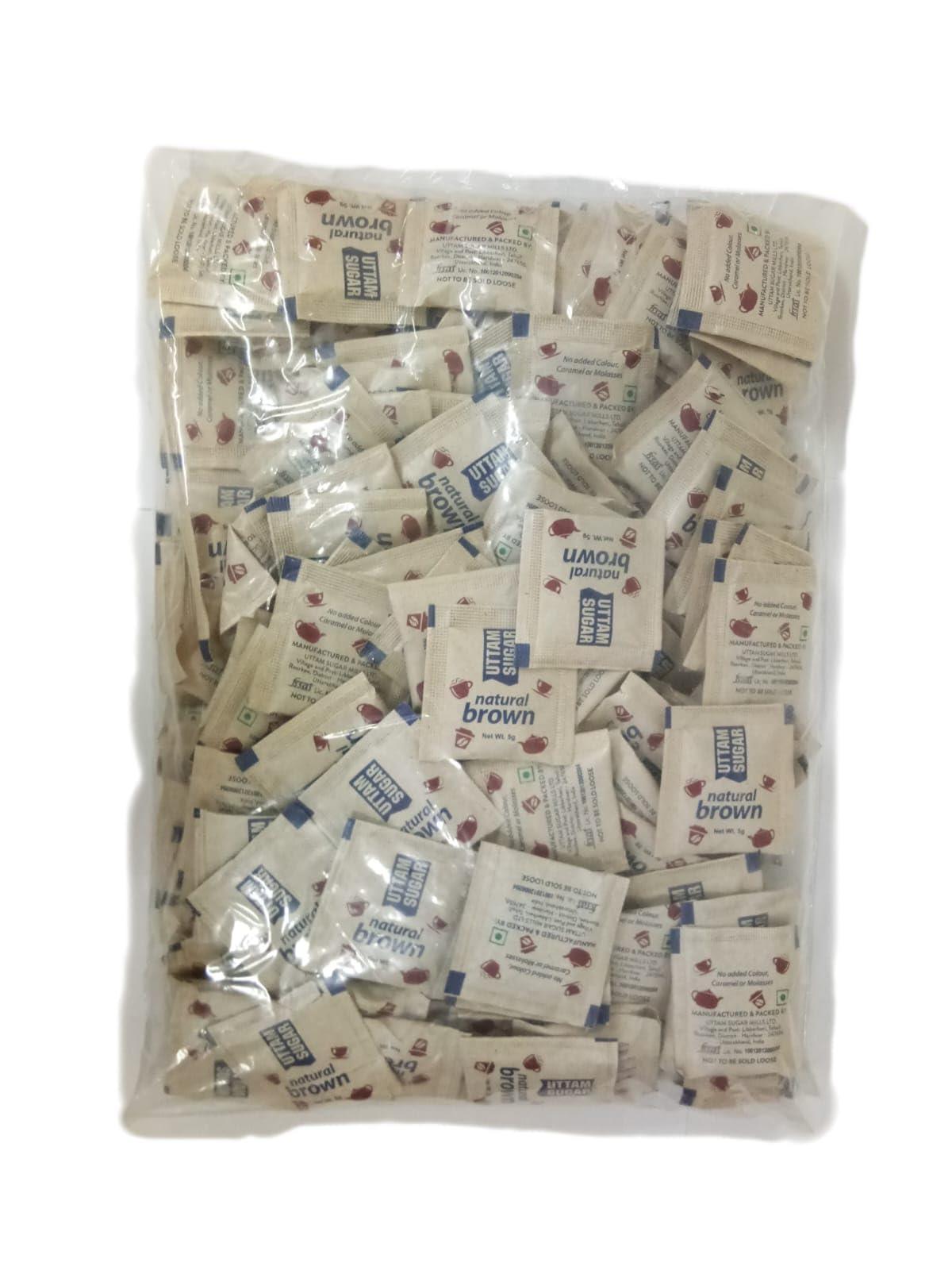 Generic Uttam Natural Brown Sugar Sachets 200 Pcs & Everyday Dairy Creamer 150 pcs + Accessories