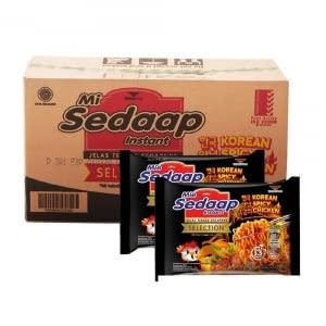 Mi Sedaap Mi Sedaap Korean Spicy Chicken Instant Noodles Halal (40 x 87 g)