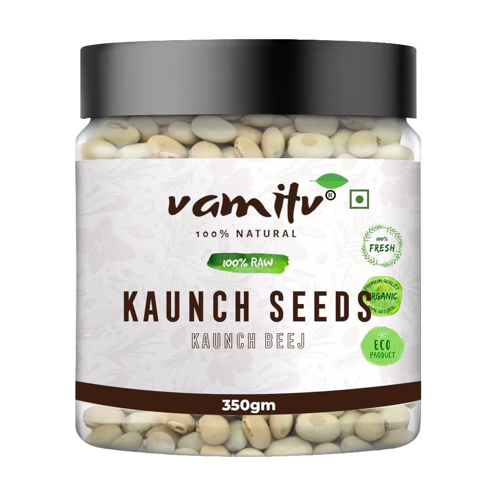 vamitv Vamitv - kaunch Seeds/White Koch Beej/Safed KronchBeej/Kapikachhu, Velvet Beans (Mucuna Pruriens) 350gm | 100% Natural