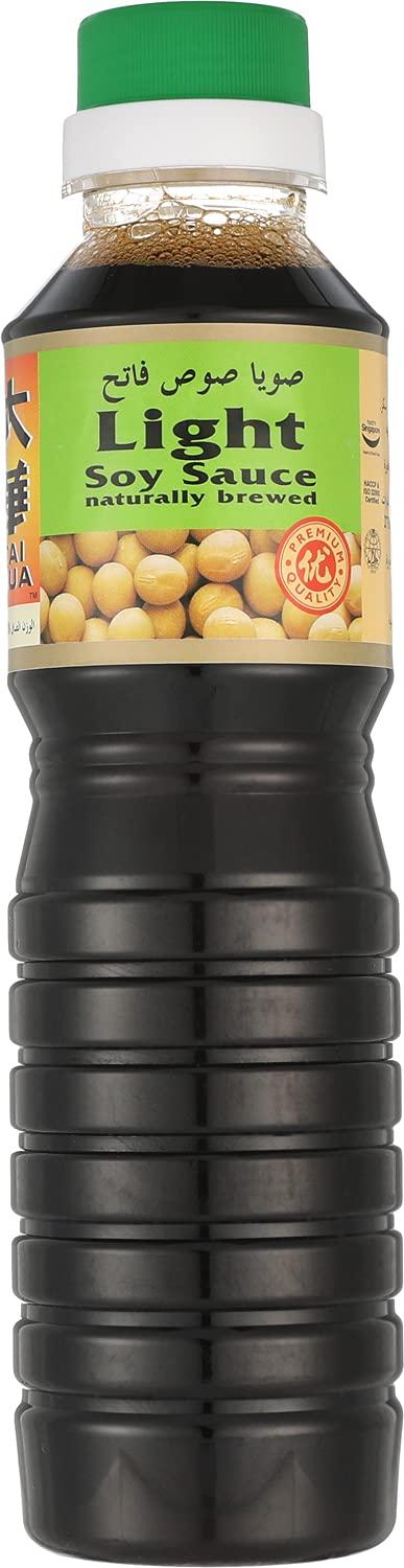 Tai hua Tai Hua Light Soy Sauce Naturally Brewed (320ml) Product of Singapore, Naturally Brewed Soy Beans Contains NO MSG \"(HALAL Certified)\"