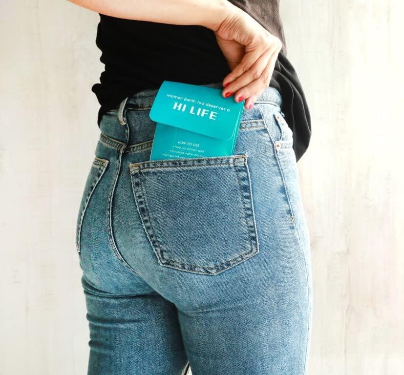 Hi Life Hi Life Flow Easy Organic Sanitary Pads | Rash free Sanitary Pads | 100% Organic Cotton Pads for Normal-Sensitive Skin | Sanitary Napkins for Heavy Flow with Free Disposal Bags | Leak Proof & Full Coverage X-Large Sanitary Pads| Super-Absorbent with