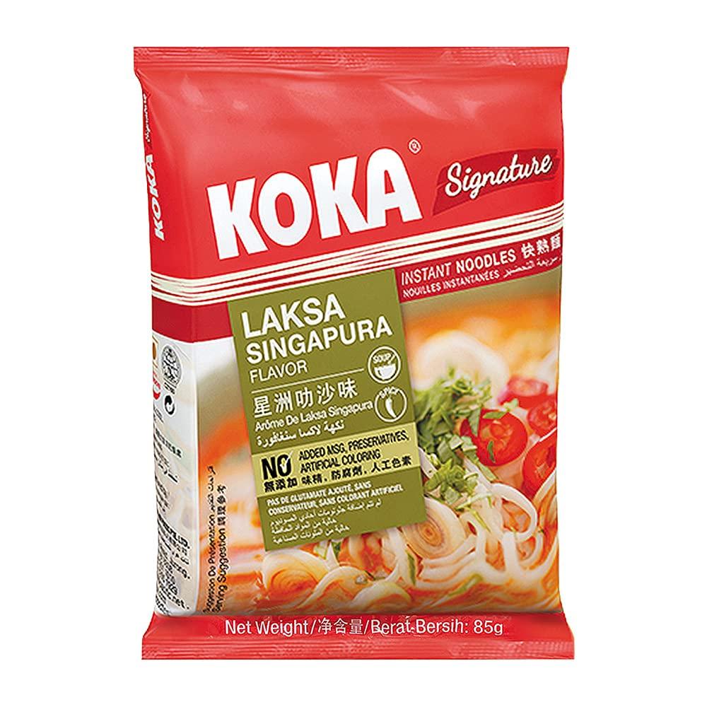 KOKA KOKA Signature Laksa Singapura Noodles(85Gram X 7 Packs) \"(Halal Certified)\" - Preservative Free