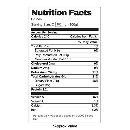 Watheen Watheen Pitted Prunes from Argentina for Healthy Snacking, Dried and Ready to Eat (250)