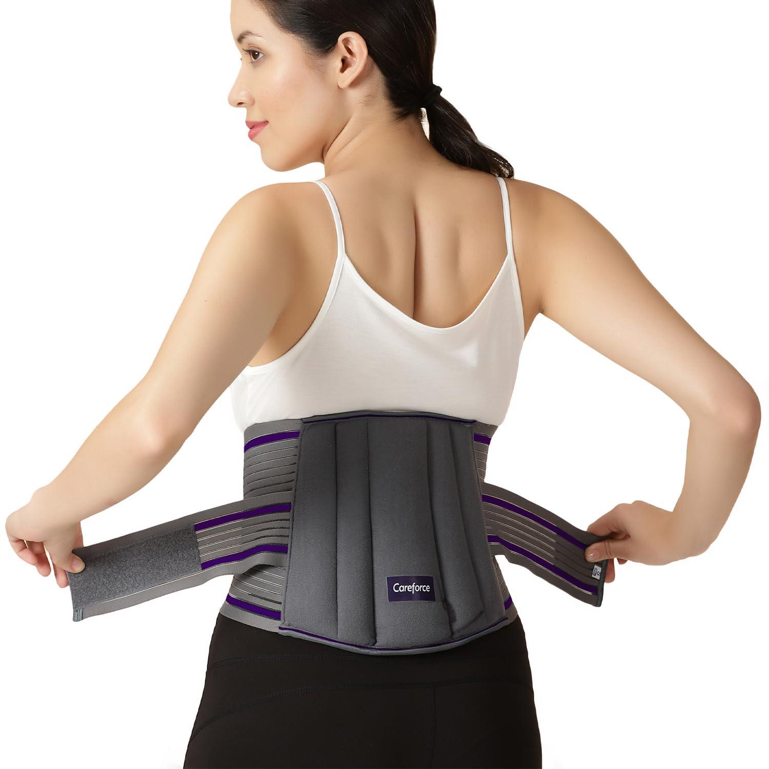 Careforce - The Force Behind Your Health Careforce - The Force Behind Your Health Polyester;Neoprene Lumbar Support Belt Back Belt For Back Pain Relief Ls For Back Pain For Women & Men Lower Back Support With Cushioning-Large(36\"-40\")