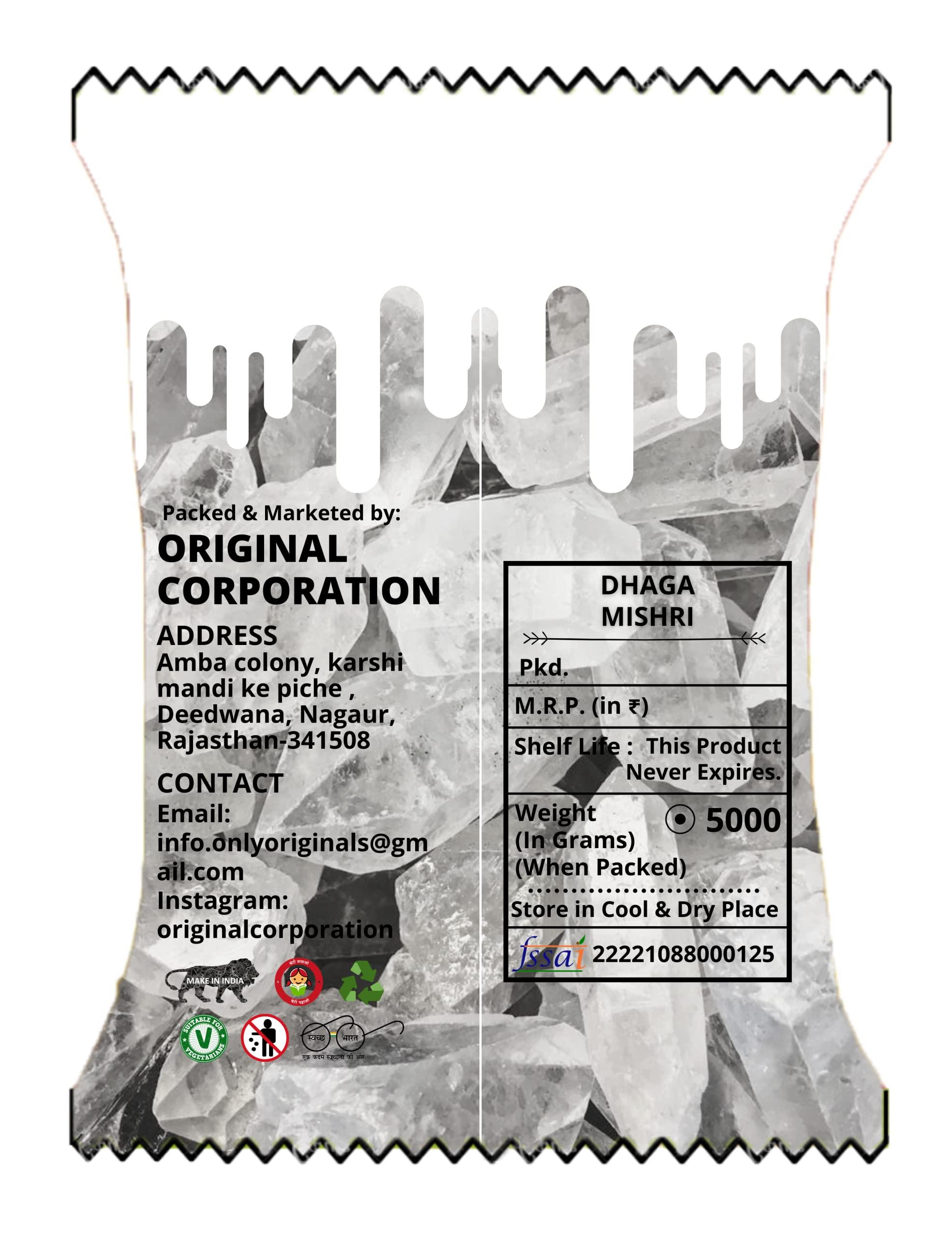 Originals Originals™ Dhaga Mishri | Crystal Rock Suger | Thread Sugar | 5 Kg