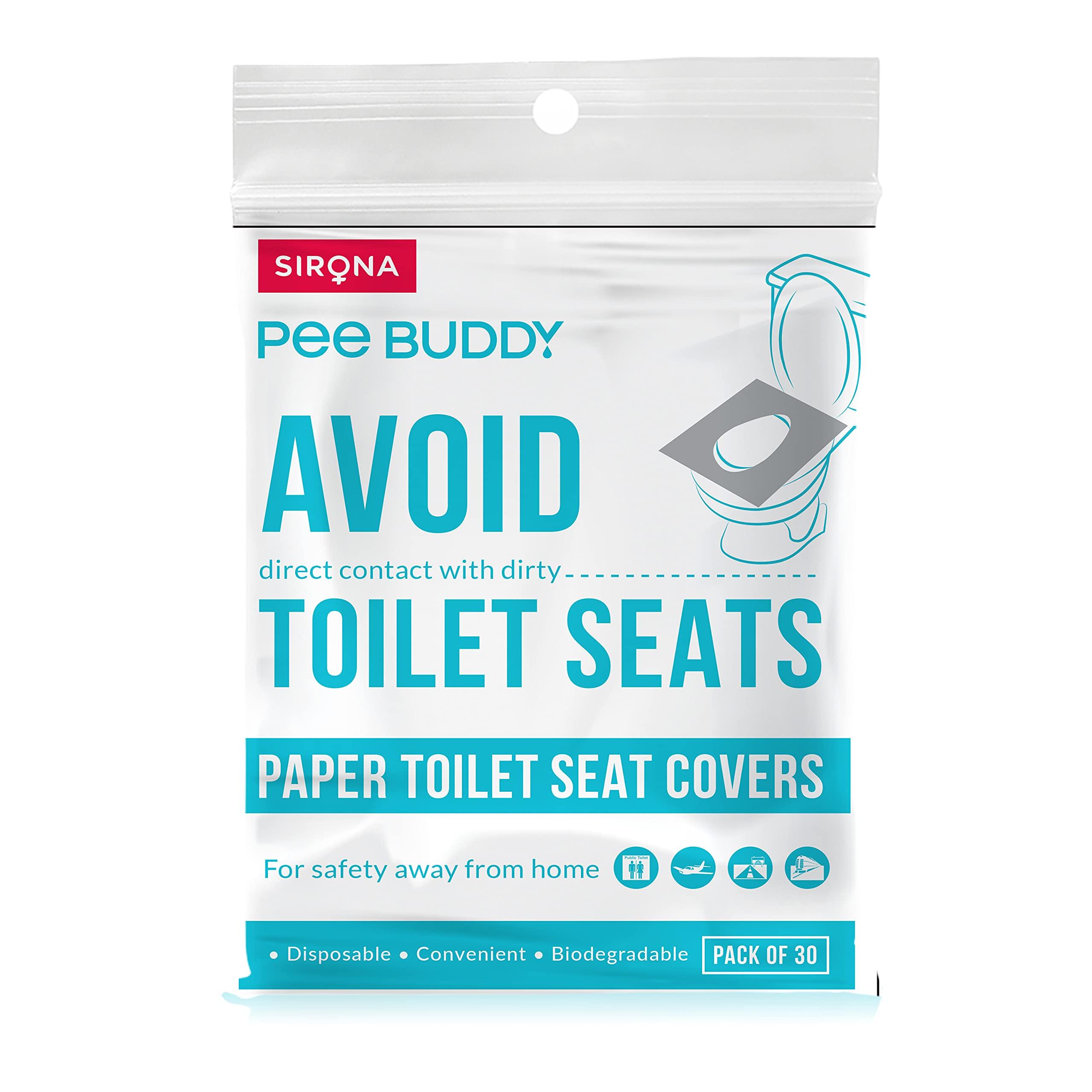 PEE BUDDY PEE BUDDY Disposable Toilet Seat Covers - 30 Sheets | No Direct Contact with Unhygienic Seats| Easy To Dispose| Nature Friendly| Must Have For Women and Men