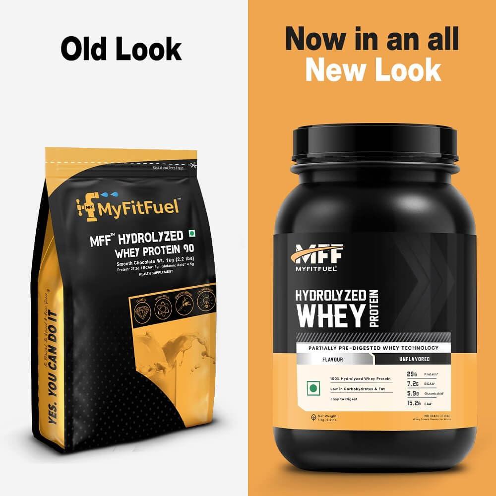 MyFitFuel MyFitFuel Hydrolyzed Whey Protein Powder | 1 Kg, 30 Servings (Unflavoured) | Pre Digested Protein