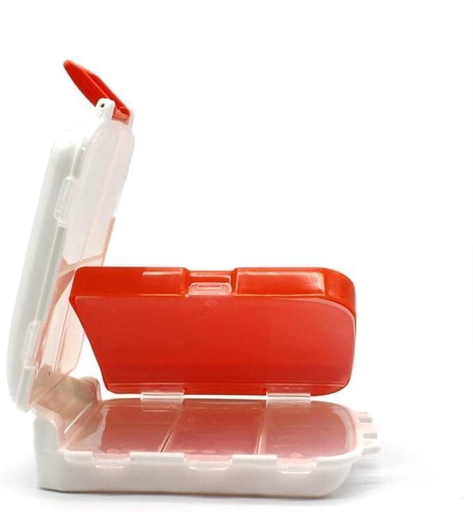 DISHIV DISHIV FOLCA Pill Case with 8 Compartments,Travel Pill Organizer Moisture Proof Small Pill Box for Pocket Purse Daily Pill Case Portable Medicine Vitamin Holder Container