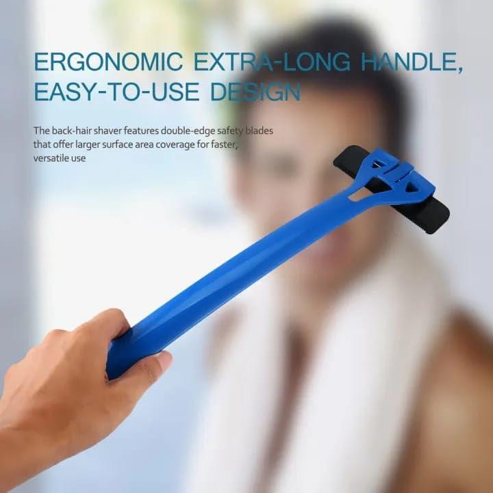 NH Fashion Hub NH Fashion Hub (1Pcs) Long Handle Back Hair Removal and Body Shaver Back Cutter, Ergonomic Back Razor with Long Handle for Men, DIY Shaving Wet or Dry, Quick and Painless Body Care for Arm, Back.