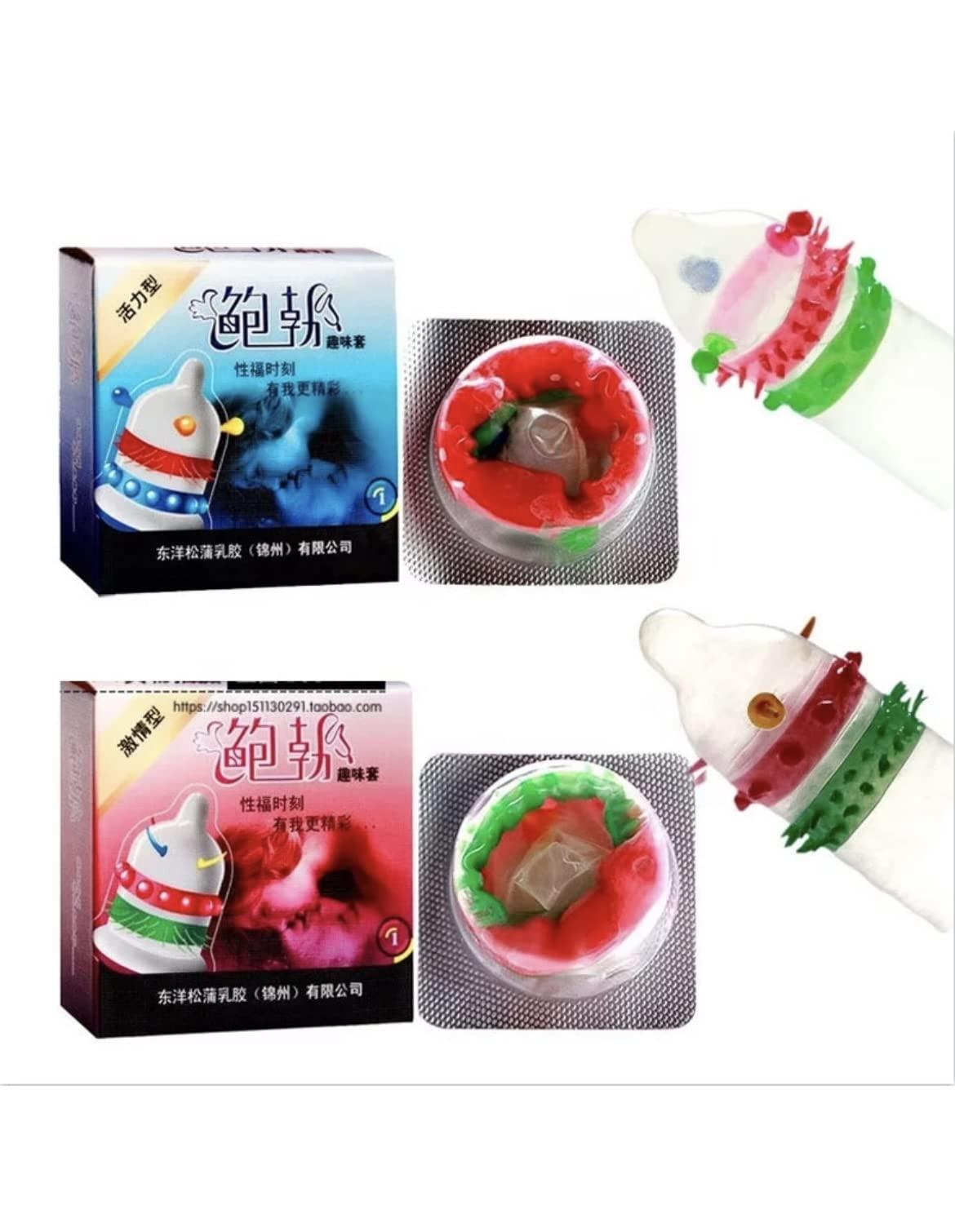 OSQUI OSQUI Natural Latex Extra Dotted Granule Massage G-Point Spike Condoms pack of 10 pcs