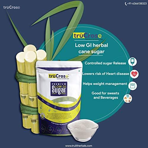 TRUCROSE TruCrose Diabetic Friendly Natural Herbal Cane Sugar ( Substitute for Ordinary Sugars & Artificial Sweeteners) - Low Glycemic Index (GI) - 500Grams
