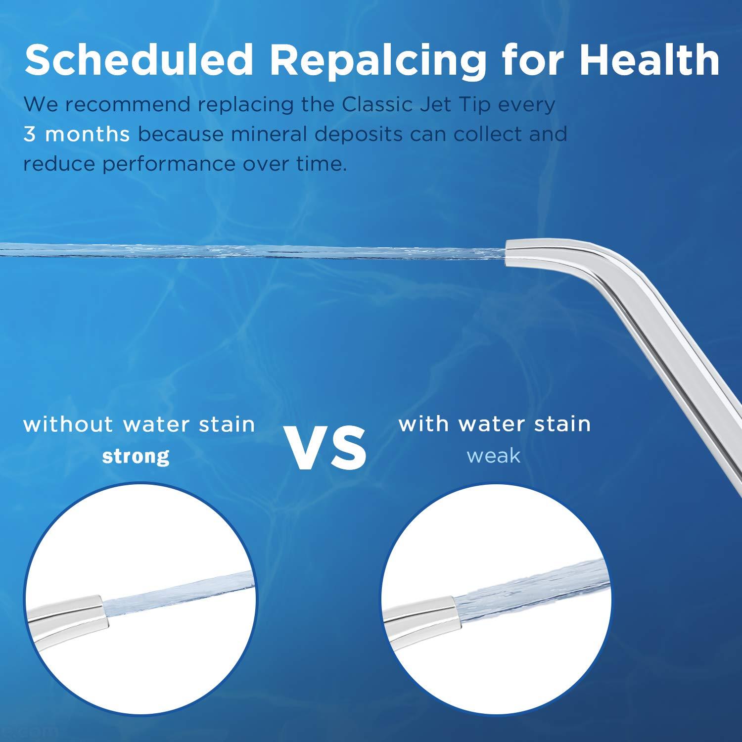 Oralphi Oralphi Water Flosser Replacement Tips for Waterpik Water Flosser (Storage Case & 6 High-Pressure Classic Jet Tips Combo)