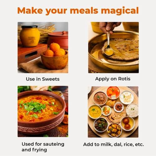 Joganiya Dairy Joganiya dairy Ghee Premium desi Cow Cultured Ghee | joganiya dairy Bilona Two Way Hand Churned | Indian desi Cow Ghee, Pure A2 Ghee, Natural & Healthy, Non-GMO | Lab Certified (1.5l))