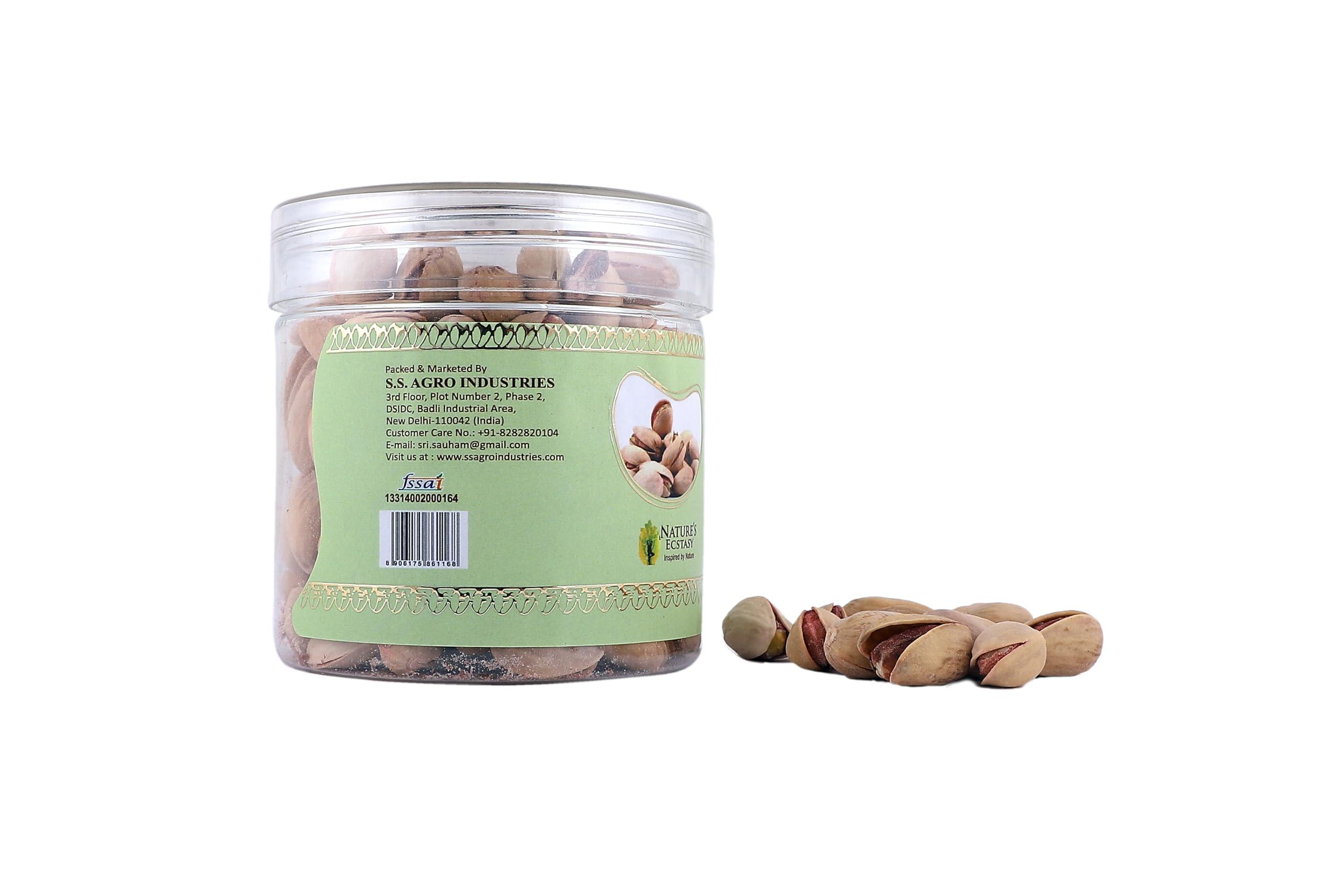 SRI SAUHAM Sri Sauham Pistachios Dry Fruits - Premium Green Pista Nuts - 150gm Packet of Whole Plain Roasted Pistachio Kernels - Unsalted With Shell, Nutty, Raw, Salt-Free - Value Pack