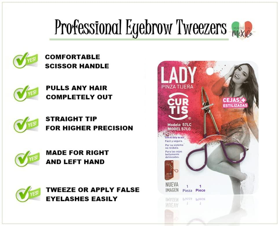 Curtis Best PROFESSIONAL Scissor TWEEZERS Great PRECISION for Facial Hair,Ingrown Hair,Fine Hair, Blackhead. PORTABLE, Silver & Purple Men/Women with EASY SCISSOR HANDLE Expert Tools Made in MEXICO (UPDATED