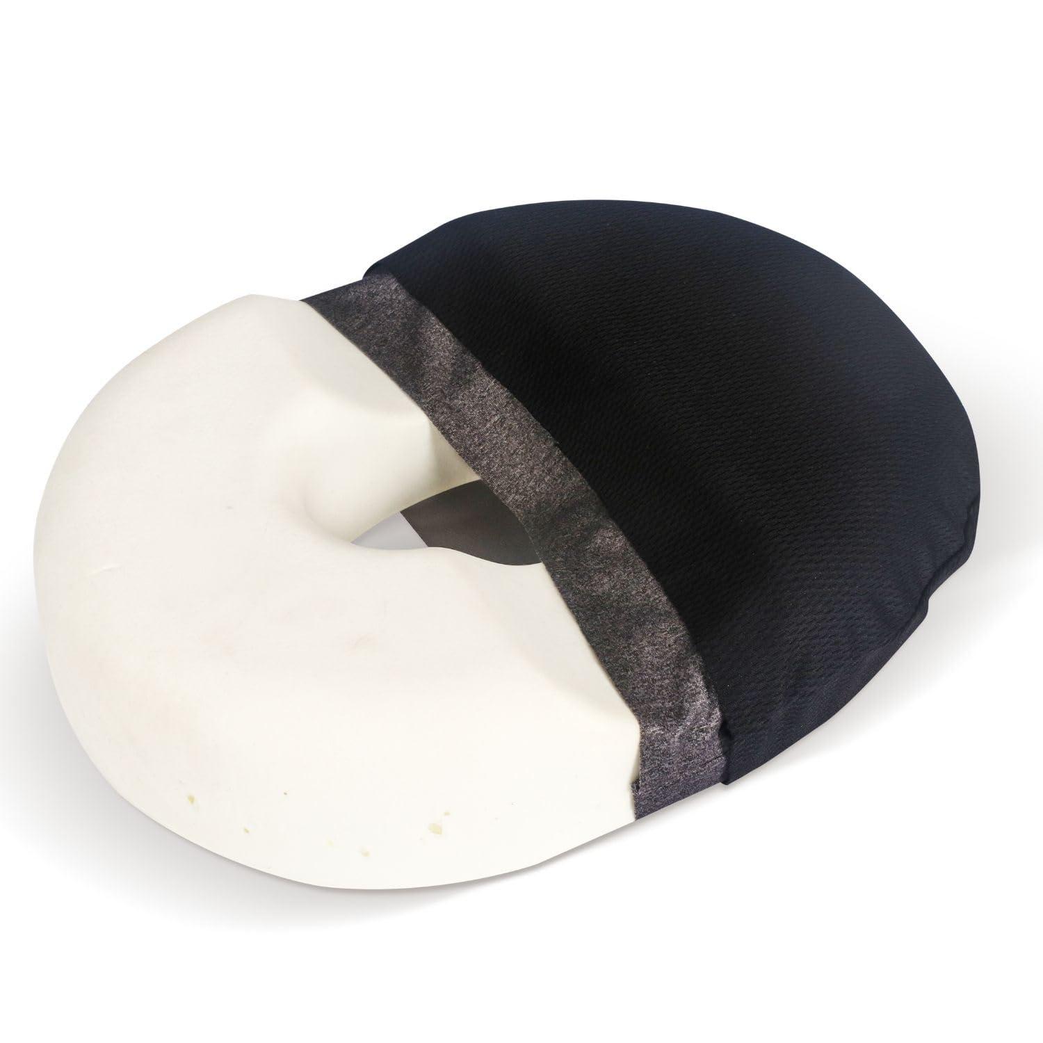 METRON METRON-Thick Donut Ring Cushion Pillow for Piles Hemorrhoid Coccyx Sciatic Nerve Pregnancy Tailbone Back Pain Fistula Prostate Post Natal Pain Relief Post Surgery Relief | Double Cover | Pack of 1