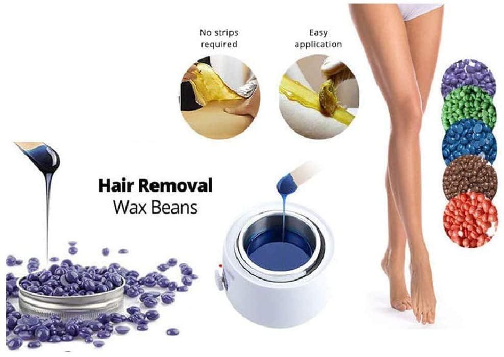CUVLY CUVLY Waxing Kit Combo Wax Machine Wax Heater Warmer Hot Wax Heater with Hair Removal Wax Beans( 100 g ) Waxing Combo Heater | Hair Removal Waxing Kit Women (Multi - colour) (Wax Heater Kit) Brazilian wax