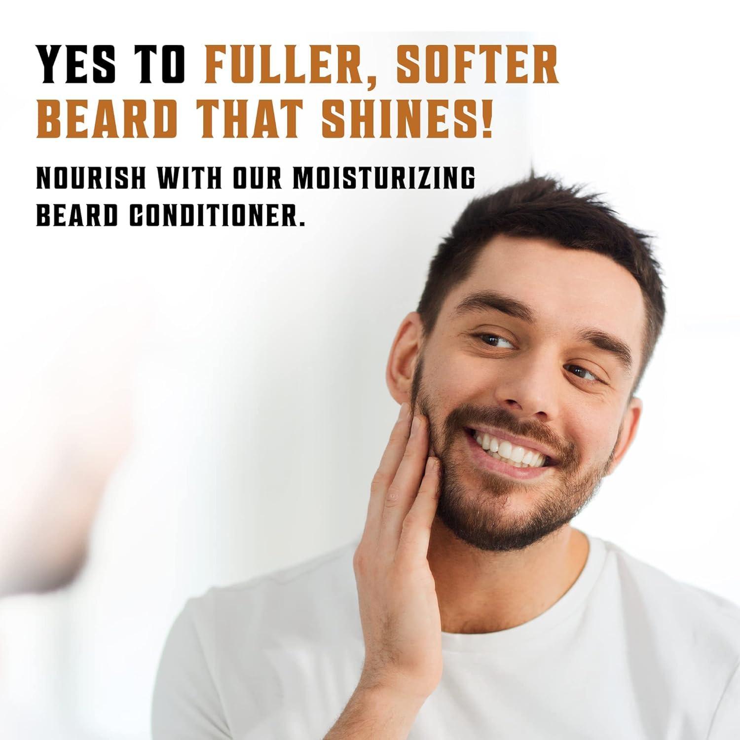 Viking Revolution Viking Revolution - Beard Wash & Beard Conditioner - 150 ml x 2 - Argan & Jojoba Oil - Softens & Strengthens - Beard Shampoo & Conditioner - Sandalwood