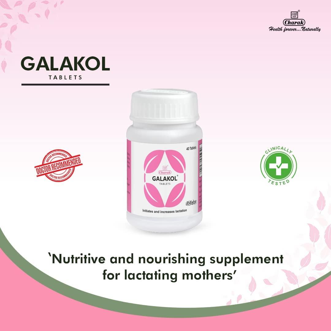 Charak Charak Pharma Galakol Tablet To Improve Lactation & Breast Milk - (40 Tablets (Pack of 3))