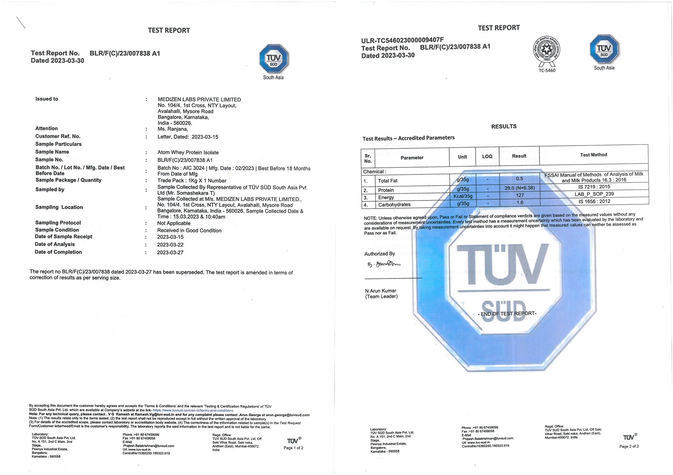 Asitis Nutrition AS-IT-IS ATOM Whey Protein Isolate 1kg | 30g protein, 6.1g BCAA & 13g EAA | Ultra Pure-Fast Acting Protein | Double Rich Chocolate Flavor