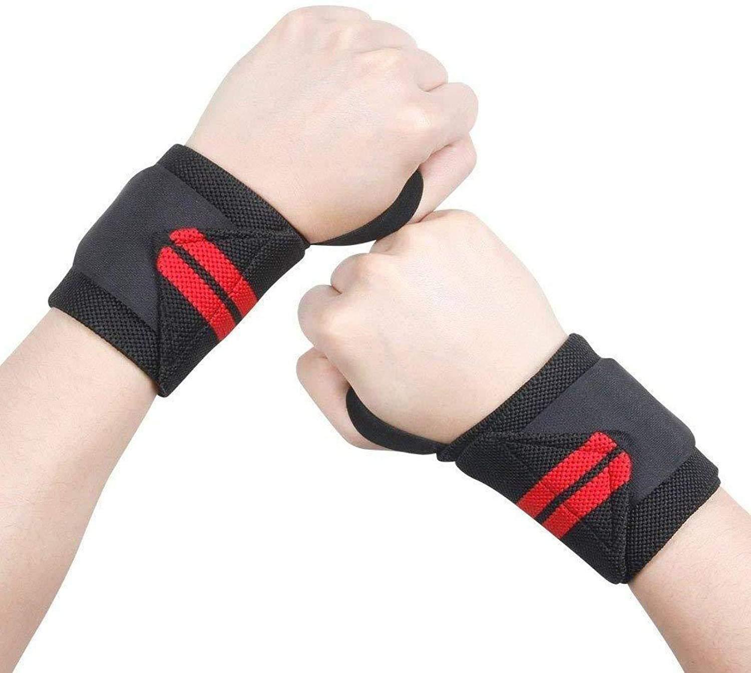ALN ALN® Wrist Wraps for Weightlifting, Powerlifting, Gym, and Crossfit - Wrist Support Band for Men and Women, Pair with Thumb Loop