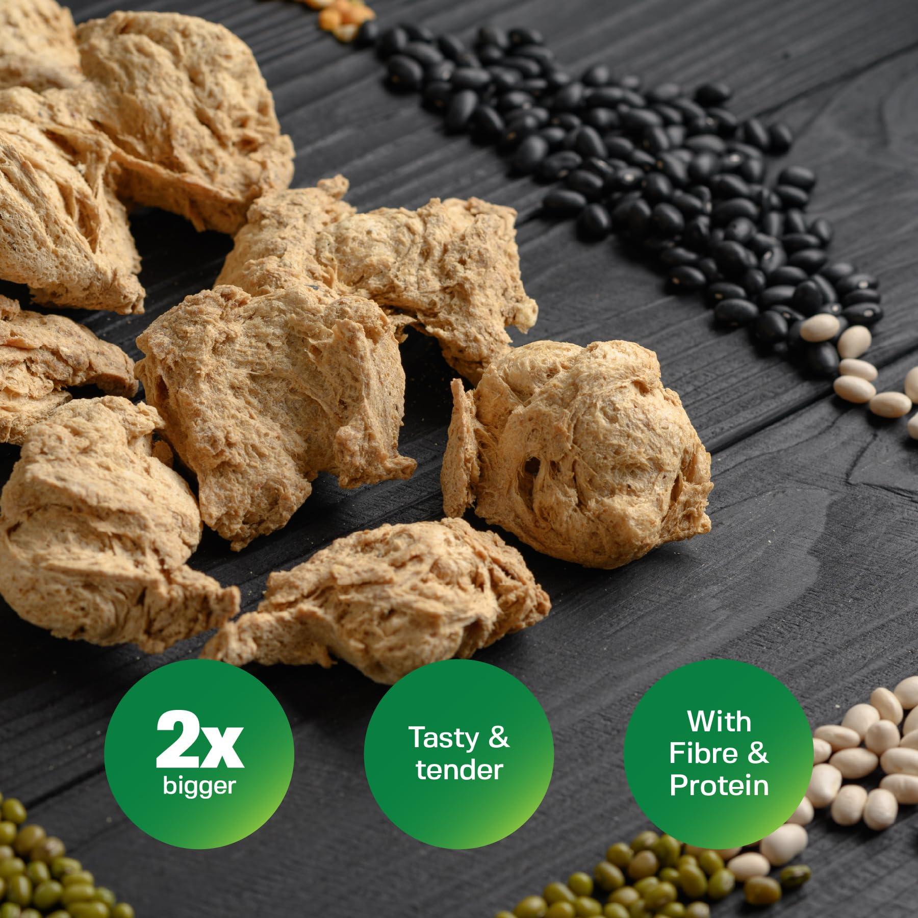 Organic Delight Organic Soya Chunks Big 900gm By Organic Delight USDA Certified Healthy & Tasty Soya Bean Chunks With Natural High Protein Source Of Dietary High Fiber Fresh Soya Wadi 900 gm