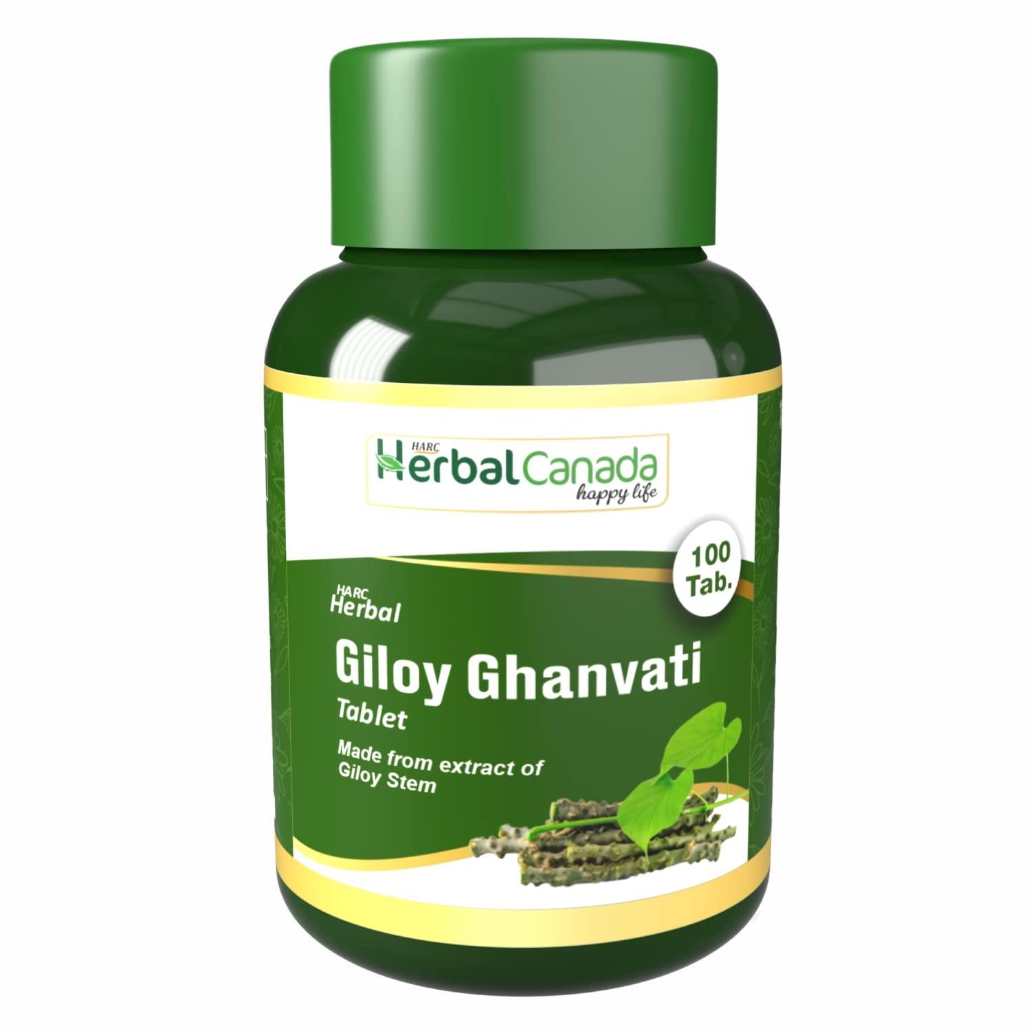 HARC Herbal Canada Herbal Giloy Ghanvati Tablet 500mg Natural Antiviral