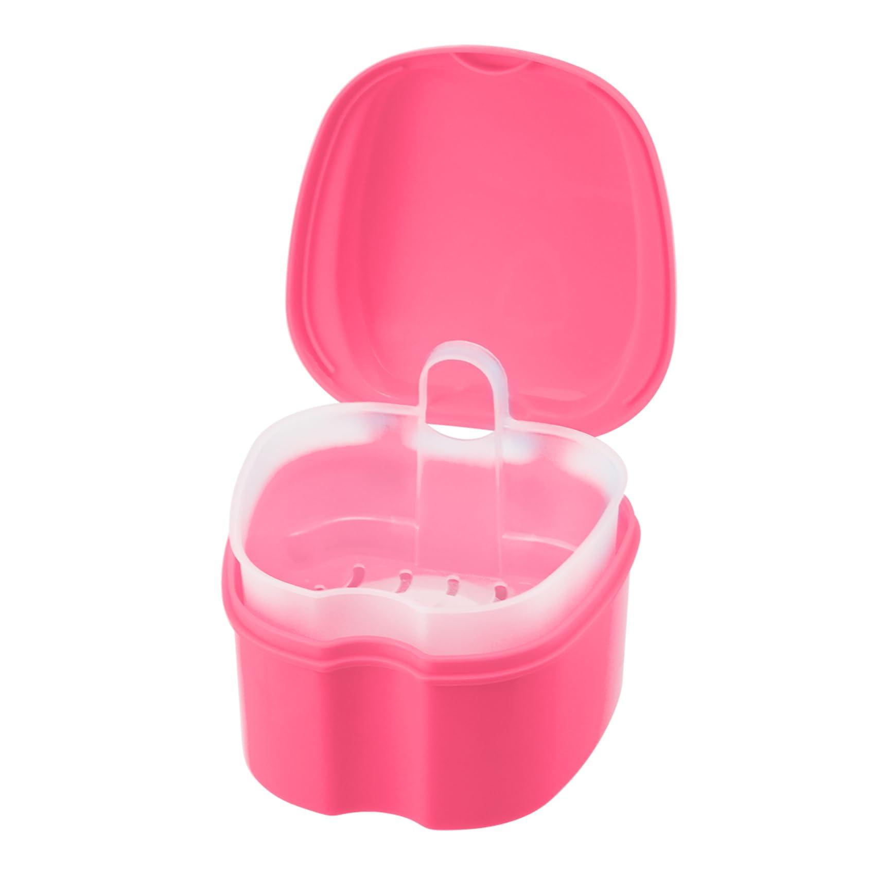 Annhua Annhua Denture Retainer Container Case Cleaning,Denture Bath Box False Teeth Storage Box - Leak Proof and Lid Waterproof