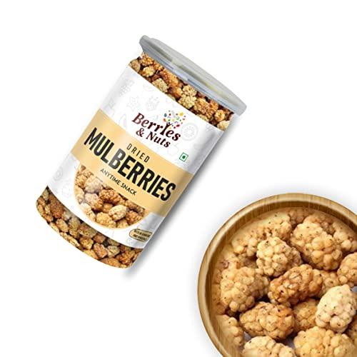 Berries And Nuts Berries And Nuts Naturally Dried Mulberries | Naturally Sweet Dried Mulberry | 480 Grams | 3 Bottles of 160 Grams