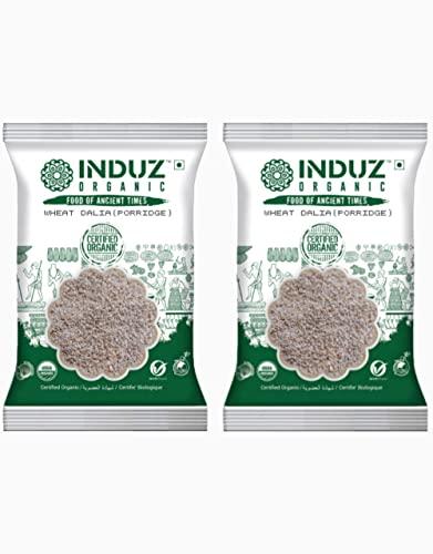 INDUZ ORGANIC Induz Organic Wheat Daila / Porridge Dalia, 500g - 100% Organic Healthy Dalia (Pack of 2)