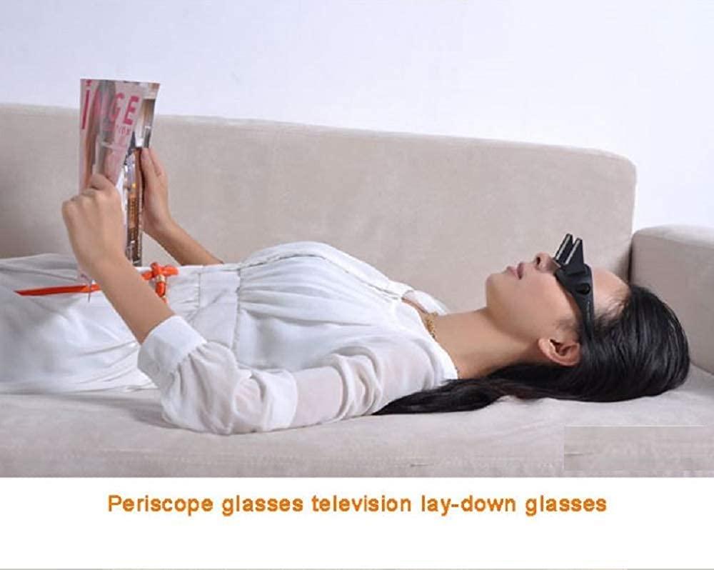 BIGXEN BIGXEN Lazy Prism Eye Glasses Lying Down Bed Horizontal Watching TV Reading Spectacles Horizontal Glasses - Black