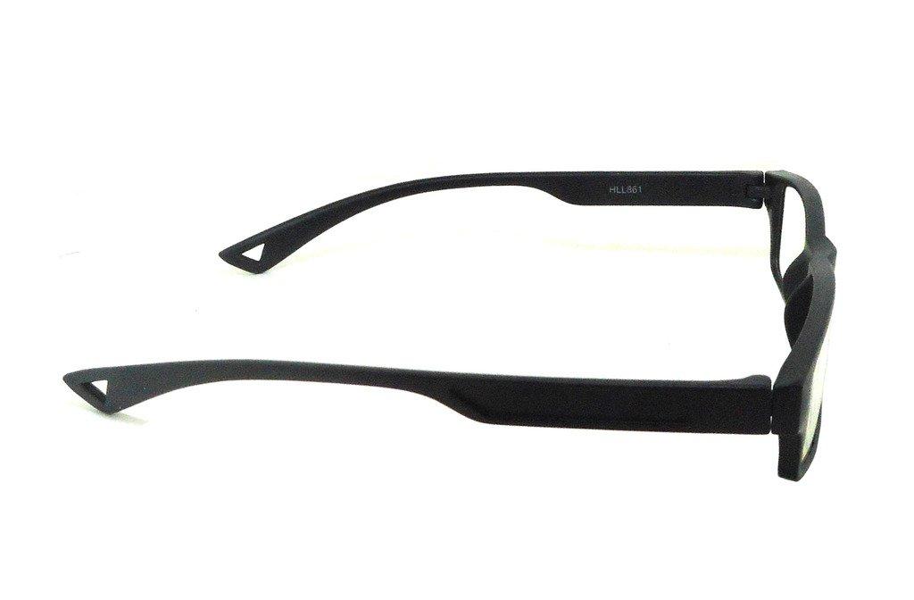 AR Eyewar AR Eyewar 1.25 Diopters Rectangular Unisex Reading Glasses 48, Black_Medium