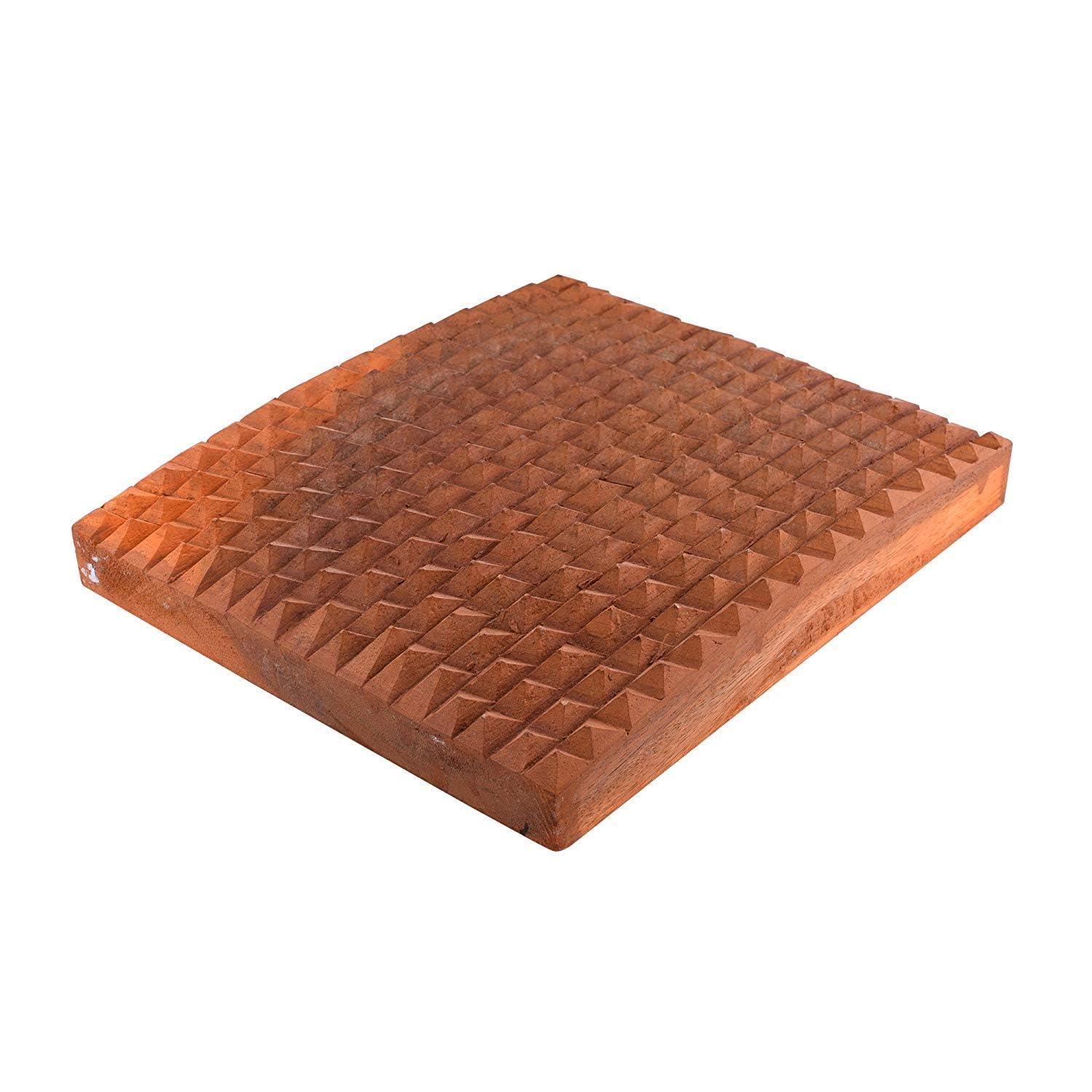 ACS MART ACS MART acupressure wooden mat for feet morning energy booster health care Brown