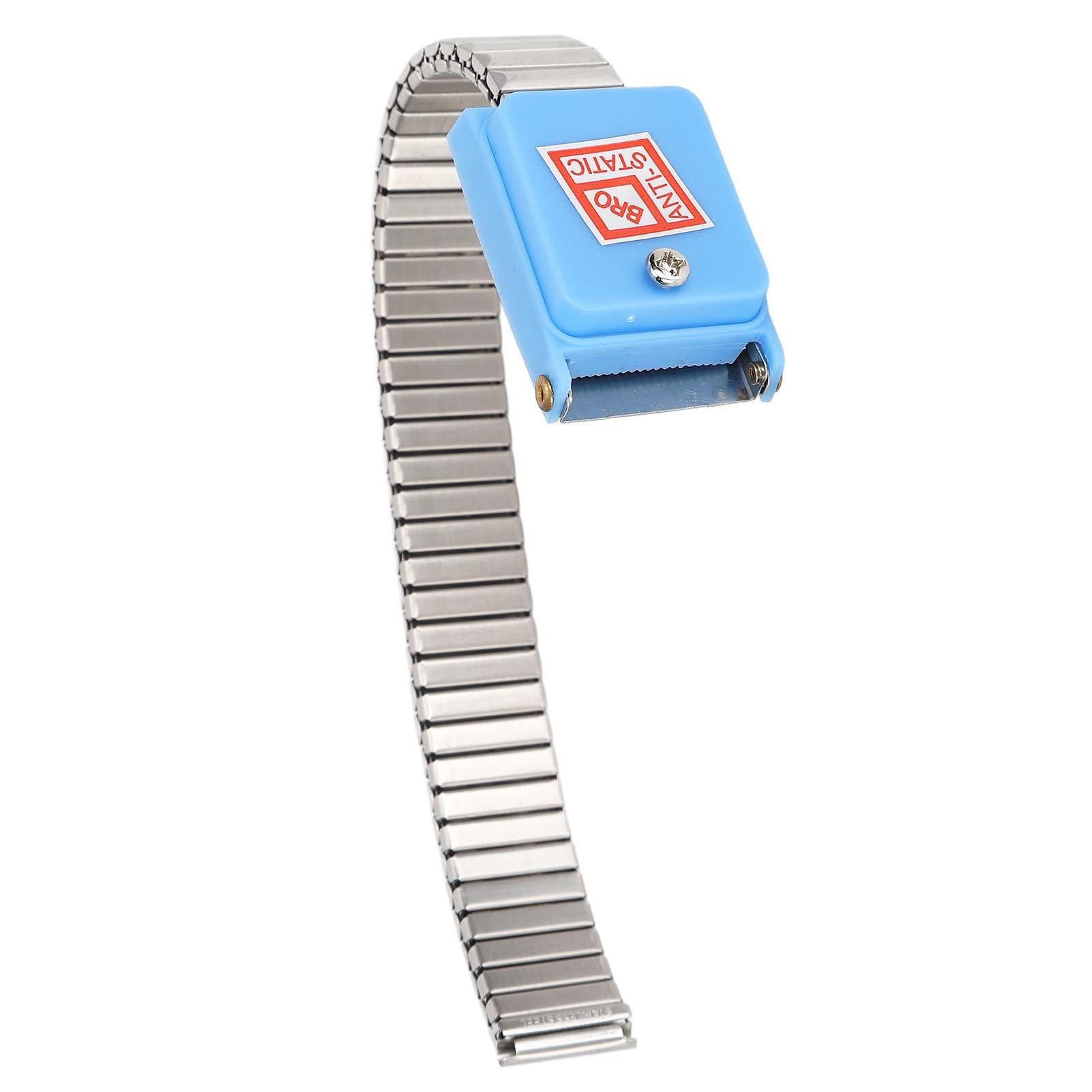 Xinrub No Static Bracelets, Elastic Stainless Steel Insulating Layer Cordless ESD Wristband for Electronic Maintenance for Factory Workshop for Phone Repair