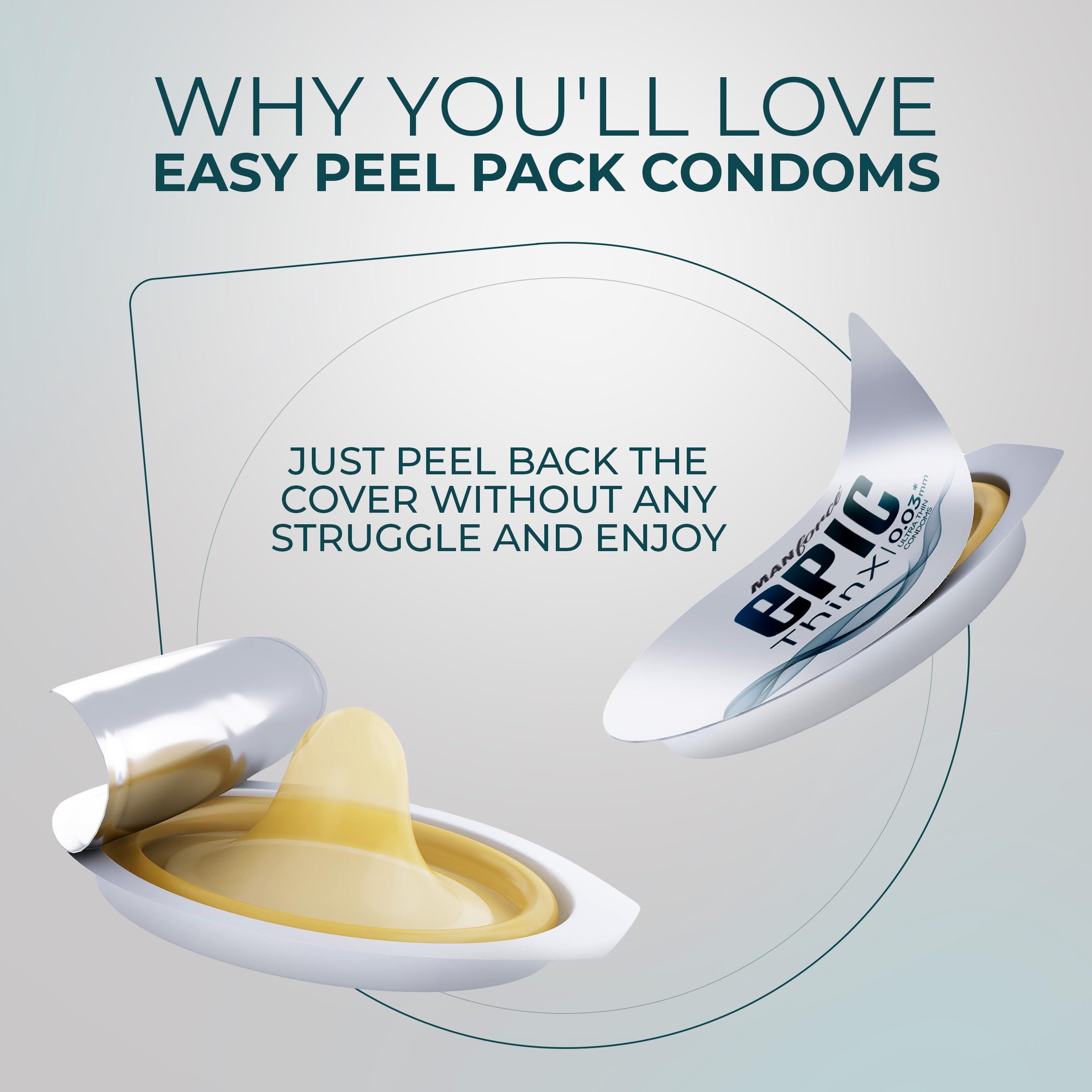 Manforce Manforce Epic ThinX | 0.03mm Ultra Thin Condoms for High Sensitivity | 12 Pcs