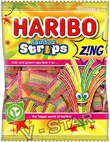 HARIBO Haribo Rainbow Strips Zing Candy (Pack of 2)
