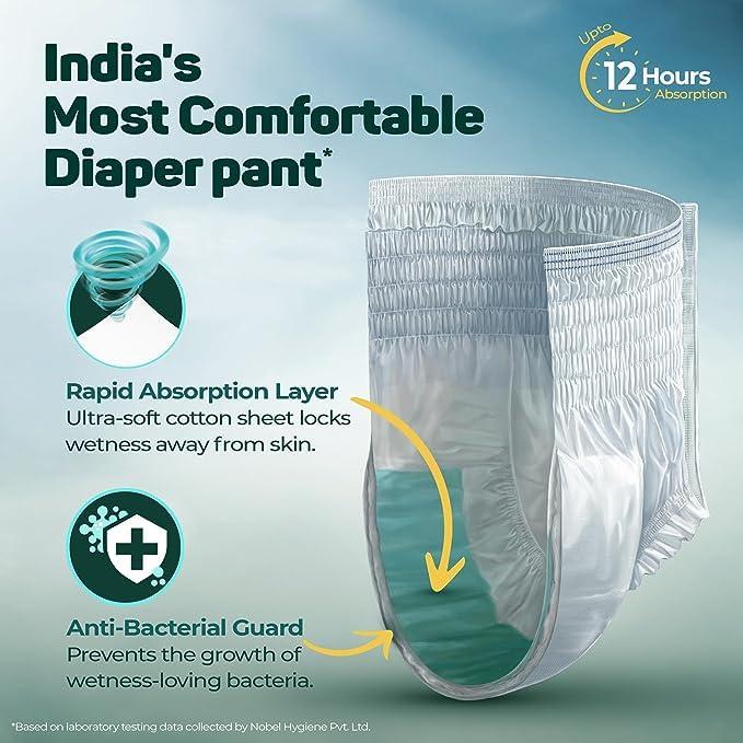 Generic Friends Premium Adult Diapers Pant Style - with odour lock and Anti-Bacterial Absorbent Core (L, 30)