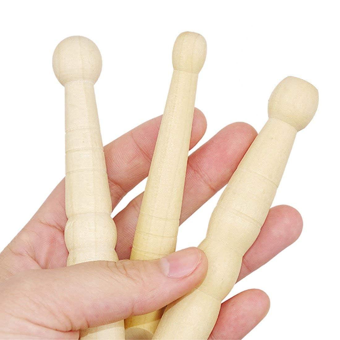 AcuPhysio AcuPhysio 3 Pieces Reflexology Foot Hand Massage Wooden Stick Tools Wood Health Therapies Traditional Tool Thai Massage Body Foot Hand Face Neck Back Waist Relief