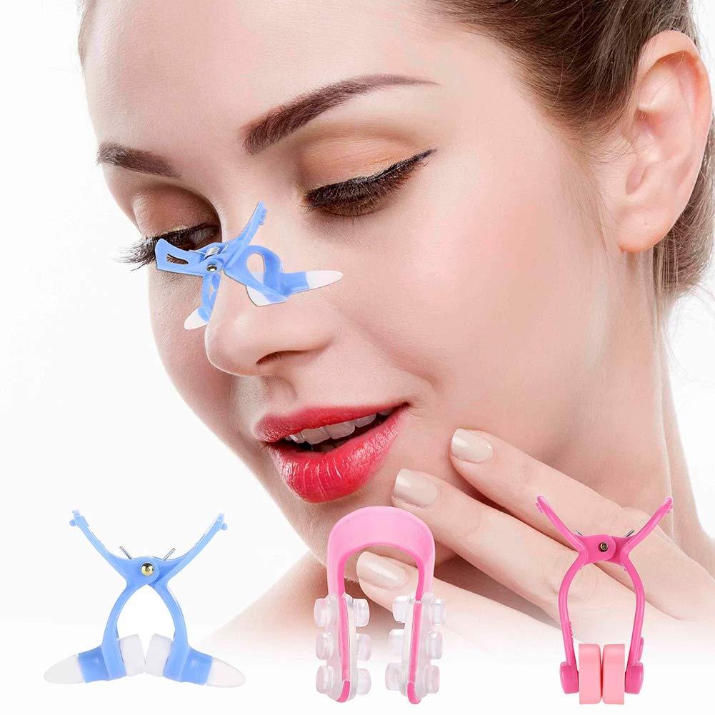 Sonew 3Pcs Nose Shaper Clip Nose Up Lifting Painless Nose Up Lifting Shaping Clip Nose Bridge Straightener Corrector, Soft Safety Silicone Nose Lifter Beauty Clip Tools for Women Men