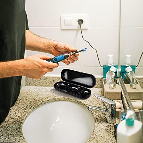 Fowecelt Fowecelt 2 Pack Oral B Electric Toothbrush Travel Case, Fits Oral-B Pro 1000, Pro 2000, Pro 3000, Pro 1500 Electric Toothbrush, Portable Hard Plastic Toothbrush Holder Cover Bag (Black & White)